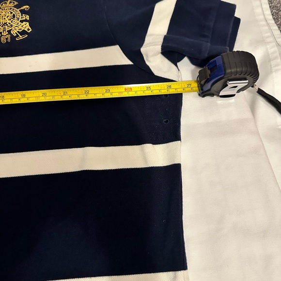 Polo by Ralph Lauren New York Rugby Saddle Makers Crest Men's Blue & White - Picture 7 of 7